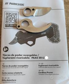 Lame forbici potatura rami parkside