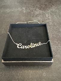 Collana in argento 925 con nome Carolina