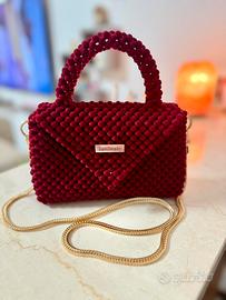 Borsa fatta a mano con perle