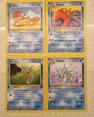 Lotto carte pokemon Fossil Prima edizione