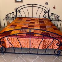 Letto matrimoniale ferro battuto e materasso