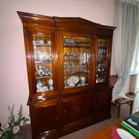 Elegante Cristalliera Antica a 3 Ante