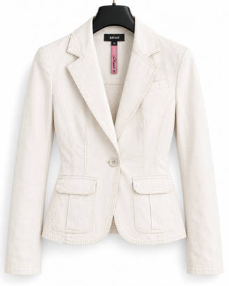 Just Cavalli Blazer Donna Bianco Made in Italy M