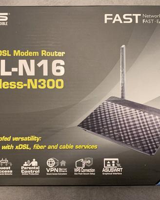 Modem Router ASUS DSL-N16 300Mbps Wi-Fi NUOVO
