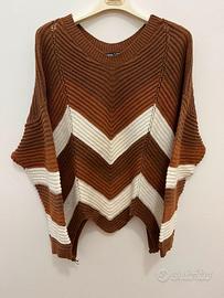 Maglione Shein - Taglia L - Marrone e Crema