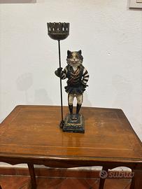 Portacandela gatto British Style