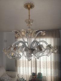 Lampadario in vetro di murano
