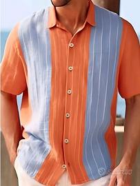 3XL Camicia da Bowling American Style Arancio
