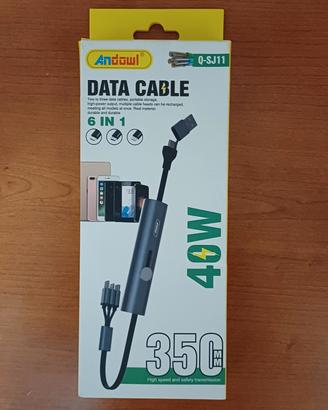 Cavo Ricarica Smartphone Tablet 6 in 1 40W