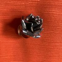 Anello argento 925 con rosa