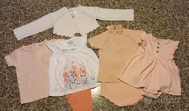 12. Abbigliamento bimba 3-6-9 mesi estivo