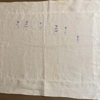 Vintage federa lettino ricamata lilla anni ’80