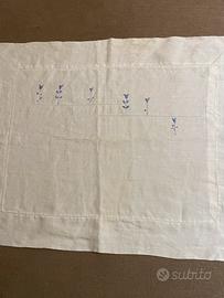 Vintage federa lettino ricamata lilla anni ’80