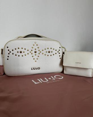 Liu Jo - tracolla bianca borchie dorate