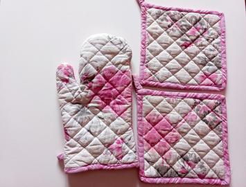 Set cucina 1 guanto forno +  coppia presina