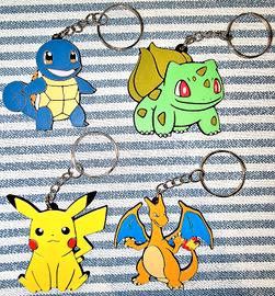 Portachiavi Pokémon Set da 4 Pezzi
