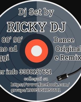RICKY DJ PER EVENTI MUSICALI DI TUTTI I GENERI
