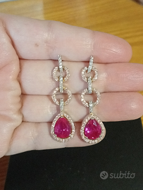 Orecchini BINI arg.925 goccia cubic zirconia