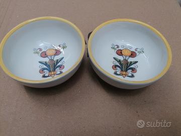 2 Ciotole Ceramica decoro Deruta 