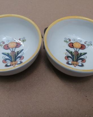 2 Ciotole Ceramica decoro Deruta da Collezione