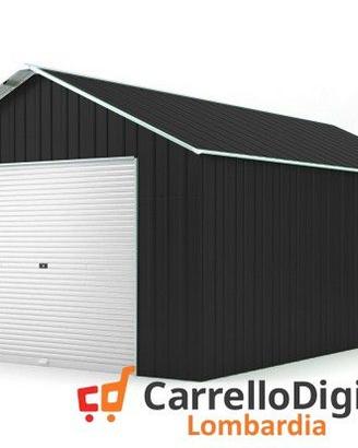 Baracca cantiere box 438x724 con saracinesca nero