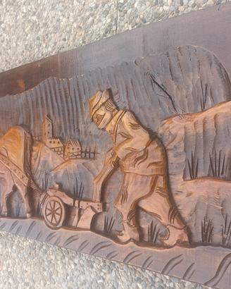 quadro in legno intagliato 