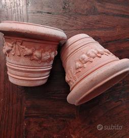 Due piccoli vasi in cotto,nuovi