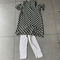 Camicetta a pois con leggings