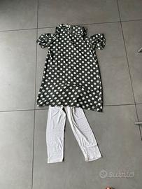 Camicetta a pois con leggings