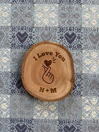 Fetta di Legno Personalizzata – san valentino