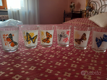 Set bicchieri con farfalle
