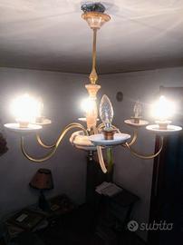 Lampadario da sala vintage 6 lampadine