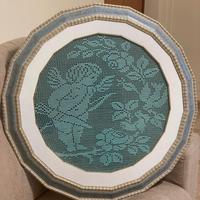 Quadro artigianale in uncinetto filet