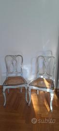 Coppia di sedie shabby chic