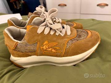 Etro sneakers nappa e tela