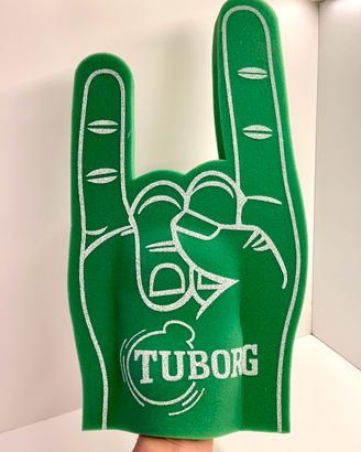 Guanto Mano Corna Birra Tuborg Nuovo