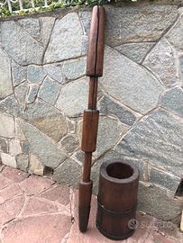 Zangola d’epoca legno pestello +mastello
