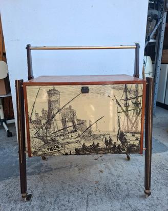 carrello mobile bar vintage mid century
