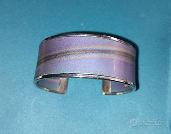 bracciale a fascia viola in argento 925