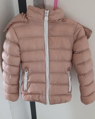 Piumino rosa cipria Smile Yes 4 anni con cappuccio