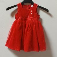 vestito rosso paillettes 