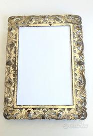 Cornice portafoto vintage metallo argentato 1000
