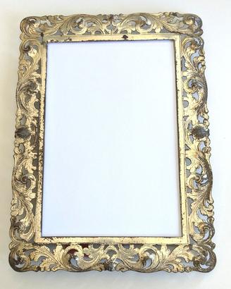 Cornice portafoto vintage metallo argentato 1000