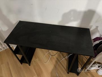 Scrivania porta pc nera von ripiani