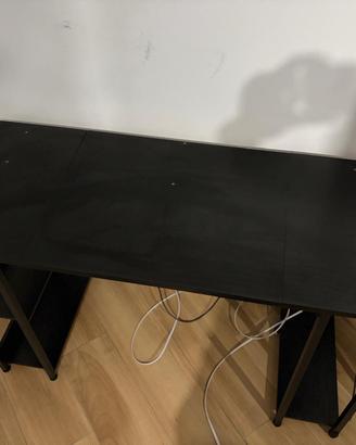 Scrivania porta pc nera von ripiani
