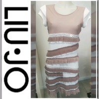 LIU JO VESTITO TUBINO ELEGANTE SETA, COTONE rosa