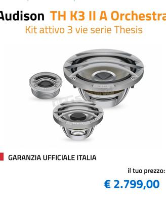Audison Thesis "Concerto" - Kit 3 Vie Completo
