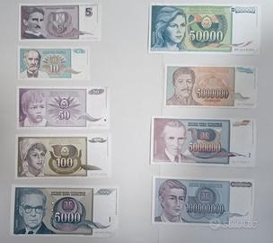 Banconote FDC ex Jugoslavia 