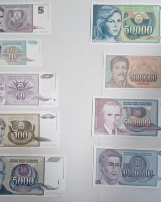 Banconote FDC ex Jugoslavia 