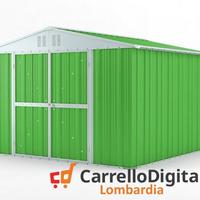 Box struttura lamiera Acciaio 327x307 verde chiaro